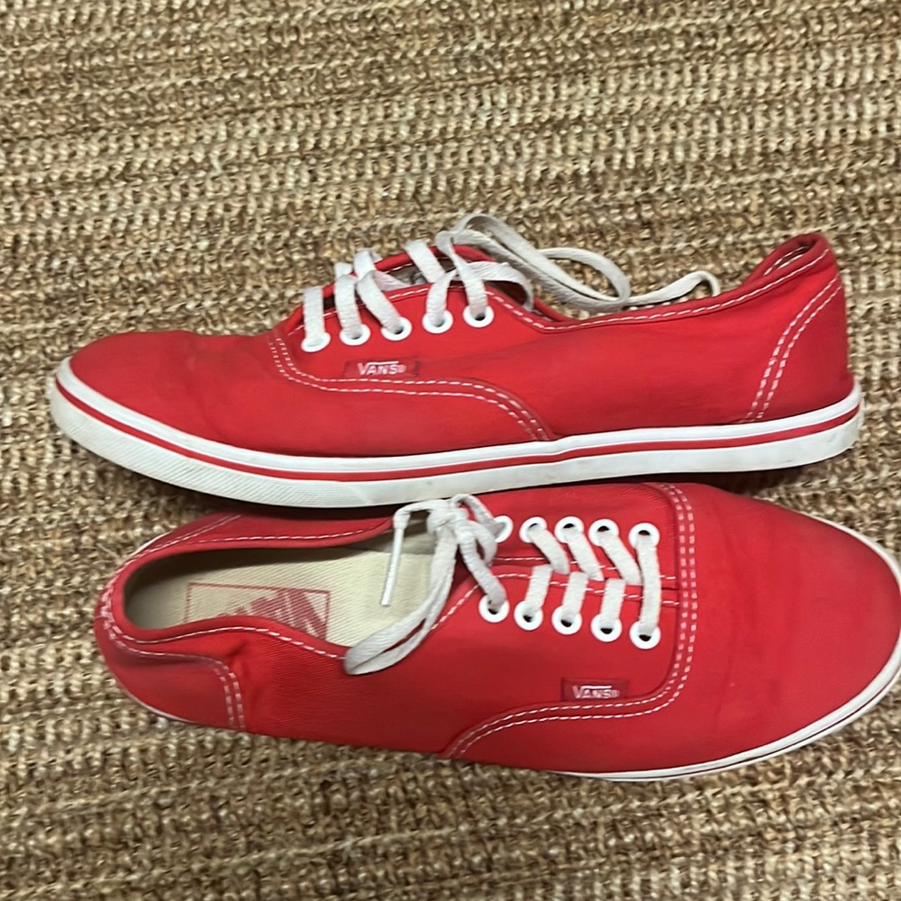 Vans red shoes